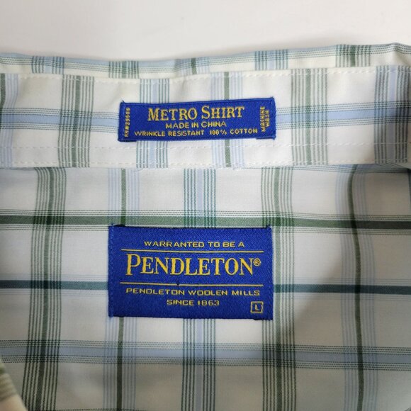 Lot of 2 Pendleton Men's Large Metro Shirt Button-Down Collar - Picture 4 of 13